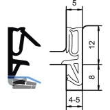 Haust�rdichtung DS 6922a, Silikon graphitgrau