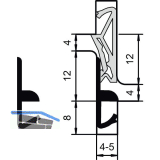 Stulpdichtung S 6544, Kunststoff schwarz