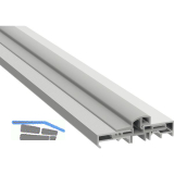 T�rschwelle TRANSIT 77 - 92, 5000 mm, H�he 34 mm, Aluminium silber eloxiert