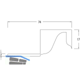 Ausgleichsst�ck f�r Bodent�rschwelle TRANSIT 74, Kunststoff schwarz