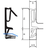 Haust�rdichtung DS 6955a, Silikon zinkgrau