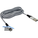 TEDEE Pro Ladekabel magnetisch USB-A/Micro-USB L=2 m Nylon grau