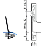 Stulpdichtung S 6600e, Kunststoff graphitgrau