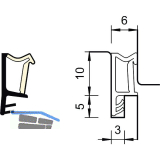 �berschlagdichtung SP 103a, Kunststoff wei�