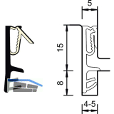Fl�gelfalzdichtung SP 7715, Kunststoff wei�