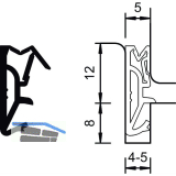 Haust�rdichtung DS 112a, Silikon graphitgrau