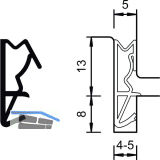 Haust�rdichtung S 6513, Kunststoff wei�