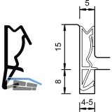 Haust�rdichtung S 6515a, Kunststoff graphitgrau