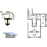 Innent�rdichtung SP 7522, Kurzbund 25 Meter, Kunststoff beige