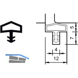 T�ranschlagdichtung M 680, Kunststoff braun