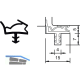 T�ranschlagdichtung S 6615, Kunststoff wei�