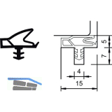 T�ranschlagdichtung S 6699a, Kunststoff wei�