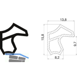 Stahlzargendichtung M 2246, Kunststoff schwarz