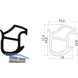 Stahlzargendichtung M 2577, Kunststoff grau