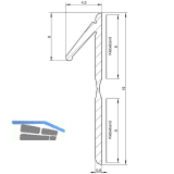 Falzdichtung selbstklebend S 9200-10 K, 100 Meter, Kunststoff wei�