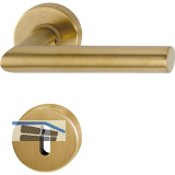 HOPPE Dr�ckergarnitur AMSTERDAM - auf Rosette BB, 37-42, Edelstahl messingfarben