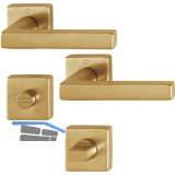 HOPPE Dr�ckergarnitur DALLAS Rosette WC, Messing messingfarben hell satiniert