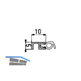 Dichtungsprofil PTS 2100, 10 mm, Profil wei�, Dichtung wei�