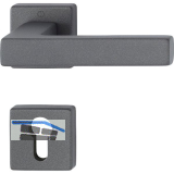 HOPPE Dr�ckergarnitur AUSTIN auf Rosette PZ, TS 37-42 mm, Aluminium sandschwarz