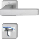 HOPPE Dr�ckergarnitur AUSTIN feuerhemmend PZ, Aluminium edelstahlfarbig matt