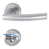 HOPPE Dr�ckergarnitur ALTA - auf Rosette BB, 39-47 mm, Edelstahl matt