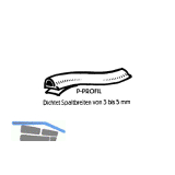 Dichtungsprofil selbstklebend, Typ P, Kunststoff wei�, 1 St�ck = 7,5 Meter