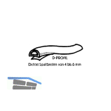 Dichtungsprofil selbstklebend, Typ D, Kunststoff wei�, 1 St�ck = 7,5 Meter