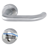 HOPPE Dr�ckergarnitur BADEN - auf Rosette PZ, 39-47 mm, Edelstahl matt