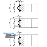 HAWA Kantenschutzprofil 1 Rolle (5 Meter) Gummi EPDM schwarz (RAL 7021)