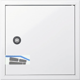 UPMANN Revisionst�r Primus CSWP, Dreikantverschluss 200x200mm Alu wei� RAL9016