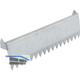JU Entnahmesperre gezackt f�r Hausbrieffach Breite 300 mm, Stahl verzinkt