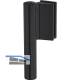 Selbstschlie�endes T�rband EVO EV 835E10N, links,Edelstahl schwarz matt RAL9005