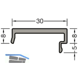 GUTMANN Deckel D8 Weser L=6000 mm auf Ma� Alu silber eloxiert
