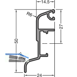 GUTMANN Regenschutzschiene Spree 24 OF L=6000 mm Alu mittelbronze elox. (G214)