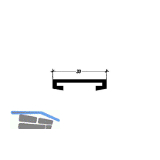 Dichtungshalteprofil oben, Aluminium natur, auf Ma�