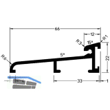 GUTMANN T�rschwelle Weser 66 L=6000 mm auf Ma� 66 x 22 mm Alu silber eloxiert