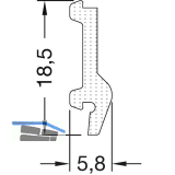 GUTMANN Weser Dichtungsprofil TD 18 L=6000 mm EPDM schwarz
