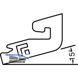 GUTMANN Halter H 60 zu Spree-D 24 OF f�r 15�, Kunststoff wei�