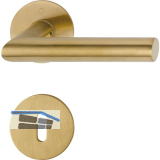 HOPPE Dr�ckergarnitur AMSTERDAM Flachrosette, rund BB, Edelstahl messingfarben