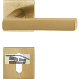 HOPPE Dr�ckergarnitur DALLAS Flachrosette eckig PZ, messingfarben hell satiniert