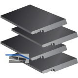 Zargen-Dichtset, Kunststoff schwarz