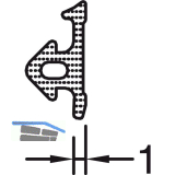GUTMANN Dichtungsprofil D 190 F, L=120 m, EPDM schwarz