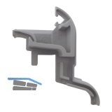 GUTMANN Endkappe 257/24 zu Drau 25/24F, 90�, EPDM grau, rechts