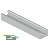 Dichtungs-Halteprofil Isostar SL, 2000 mm, Aluminium naturblank