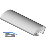 Dichtungsprofil f�r Halteprofil Alu Isostar, Kunststoff braun