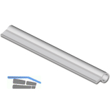 Dichtungsprofil Isostar Rundprofil 6,5 mm, Kunststoff wei�