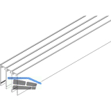 VITRIS Atrivant 80 Deckenschiene hoch 3-bahnig Alu Silber L=6000 mm