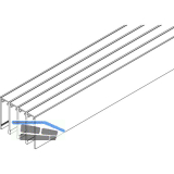 VITRIS Atrivant 80 Deckenschiene hoch 4-bahnig Alu Silber L=6000 mm