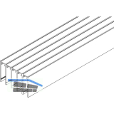VITRIS Atrivant 80 Deckenschiene hoch 5-bahnig Alu Anthrazit RAL 7016 L=6000 mm