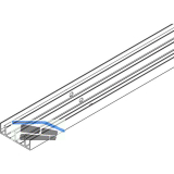 VITRIS Atrivant 80 Bodenlaufschiene 3-bahnig Alu Silber L=4000 mm